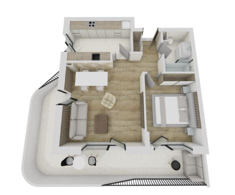 Apartament de 2 camere, 55 mp, zona Eroilor