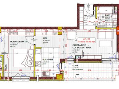 Apartament de 2 camere, 51 mp, zona Tineretului