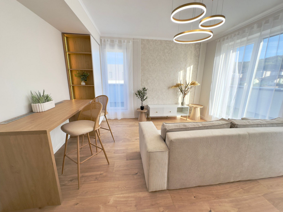 Apartament cochet cu terasa de 23 mp, bloc nou, parcare, zona Terra