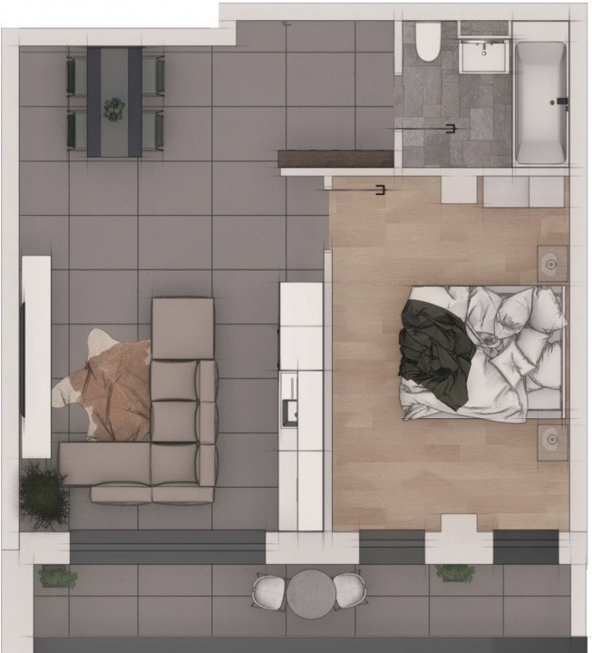 Apartament 2 Camere, 51mp, Standard nZeb, Zona Sesul de Sus