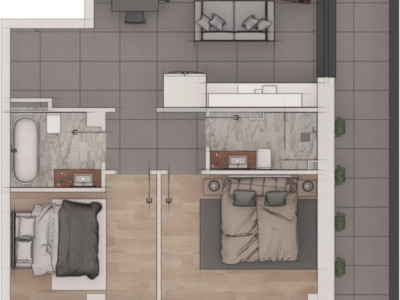 Apartament 3 Camere, 2 Bai, 67mp, Zona Sesul de Sus