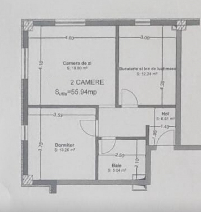 INVESTITIE! Apartament de 2 camere, 56 mp, preluare de chiriasi, str Eroilor