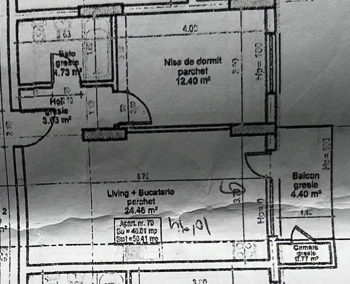 Apartament de 2 camere, 46 mp, zona Vivo