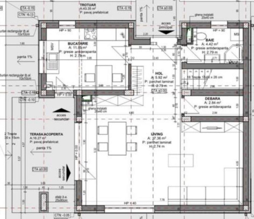Casa individuala, 130 mp utili, 400 mp teren, terasa circulabila, Luna de Sus