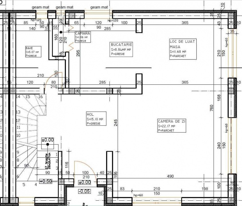 Duplex de 4 camere, 124 mp utili, 260 mp teren,  zona Avram Iancu