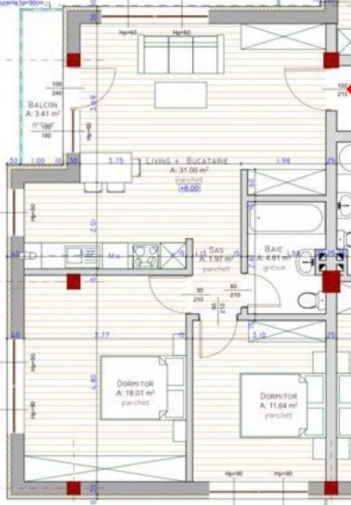 Apartament modern de 3 camere, 67 mp, str Teilor