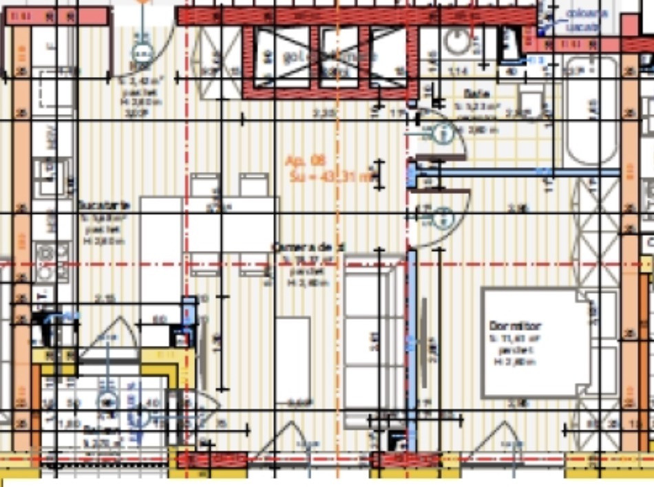 Apartament de 2 camere, 43 mp, zona Somesului