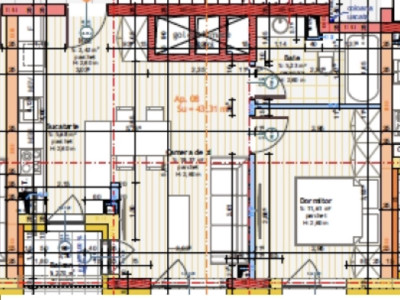 Apartament de 2 camere, 43 mp, zona Somesului