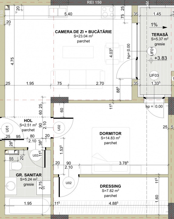 Apartament 2 Camere, 54mp, Etaj Intermediar, Eroilor Blocurile Albe