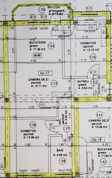 Apartament de 3 camere, 64 mp, zona Teilor