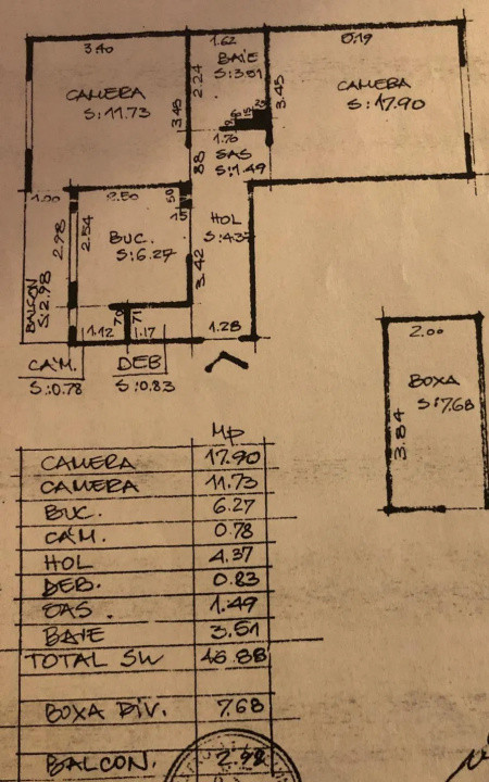 Apartament 2 Camere, Renovabil, 47mp, Zona Dionisie Roman
