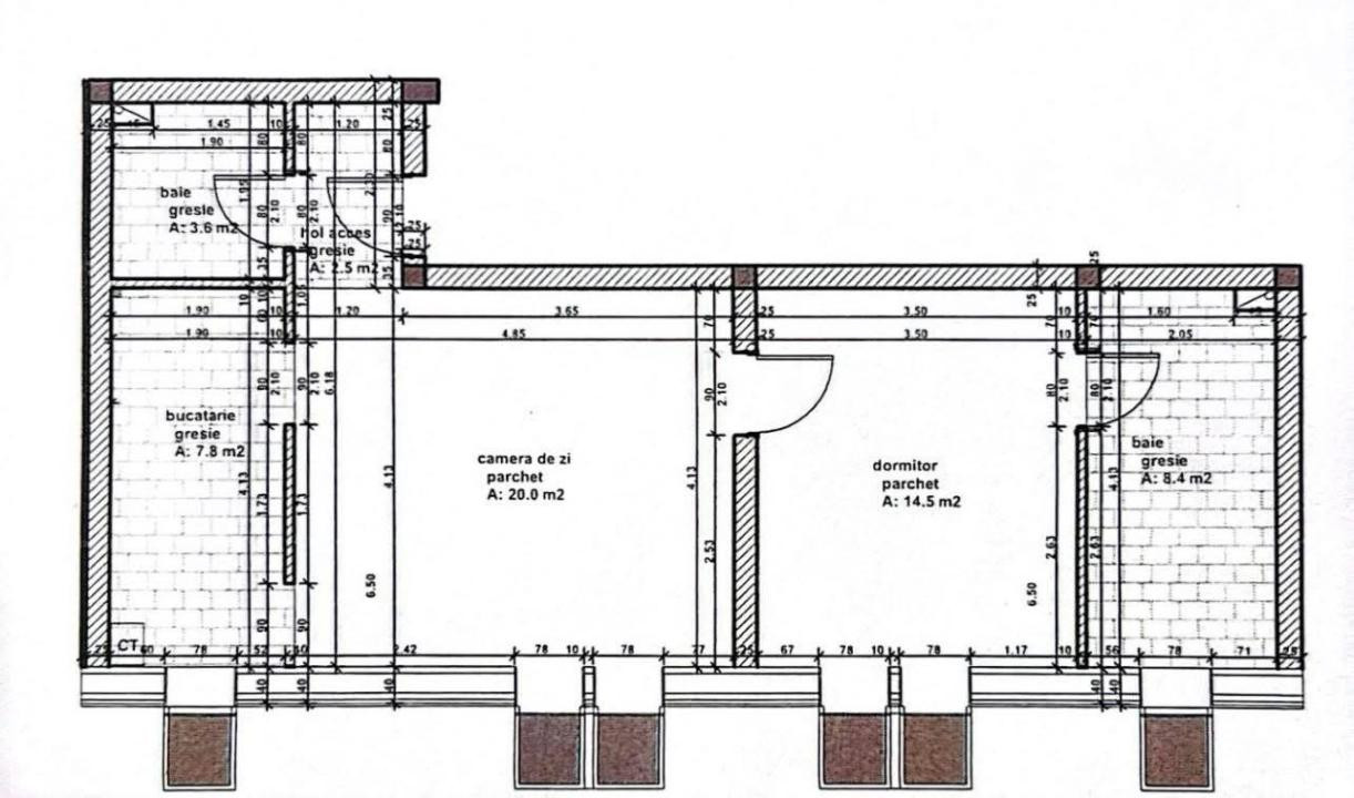 Apartament de 2 camere, 57 mp, 2 bai, parcare, zona Porii