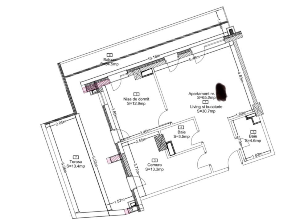 Oportunitate! Apartament cu 3 camere semifinisate, de 65mp, in Zorilor