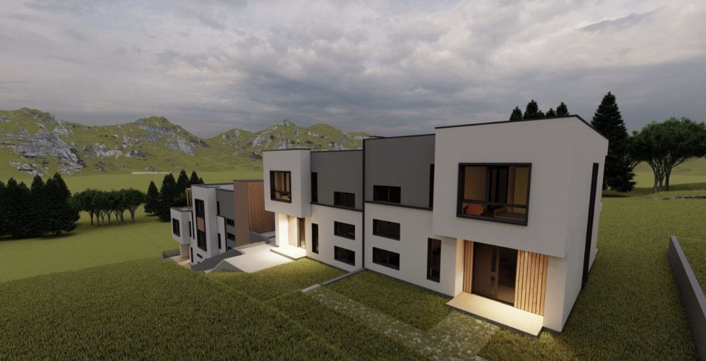 Teren intravilan, 1500 mp, autorizat pentru 3 duplexuri, Valea Garbaului