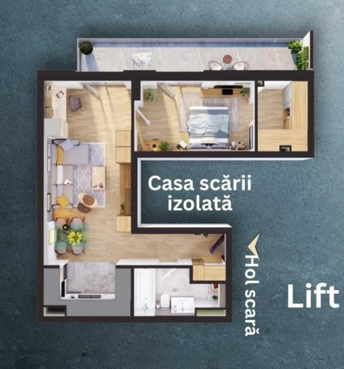 Apartament finisat de 60mp cu parcare in zona Iris