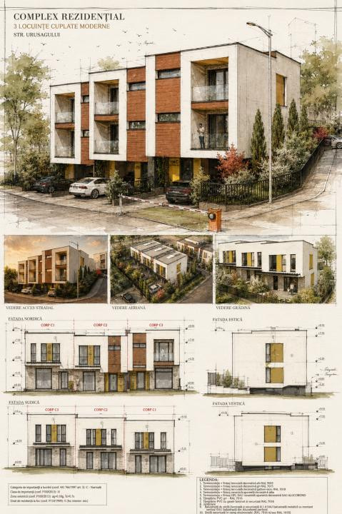 OPORTUNITATE DE INVESTITIE! Teren cu autorizatie de case, zona Terra