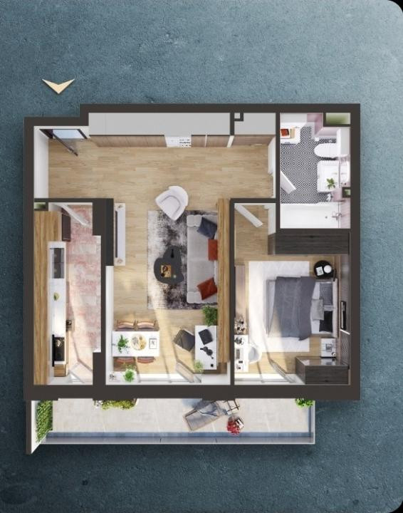 APARTAMENT FINISAT | 2 CAMERE 58,12 mp | ELITE CITY | PARCARE