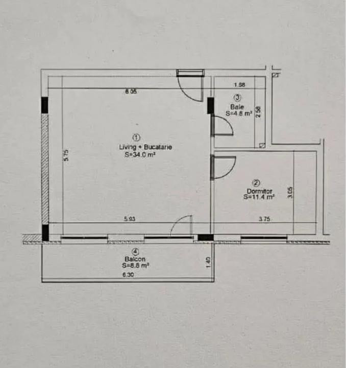 De vanzare apartament 2 camere Floresti, Cluj